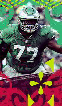 Mekhi Becton Sr Playoffs 91 OVR - Madden NFL 26