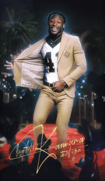 A. Kamara Lights Kamara Action AKA Icons 96 OVR - Madden NFL 26