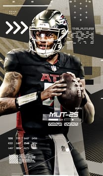 Michael Penix Jr Rising Stars 99 OVR - Madden NFL 26