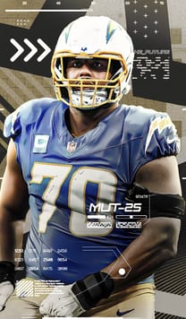 Rashawn Slater Rising Stars 99 OVR - Madden NFL 26