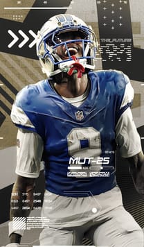 Jameson Williams Rising Stars 99 OVR - Madden NFL 26