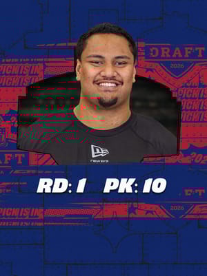 Francis Mauigoa NFL Draft Night 98 OVR - Madden NFL 26