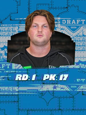 Blake Miller NFL Draft Night 97 OVR - Madden NFL 26