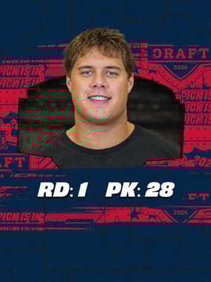 Caleb Lomu NFL Draft Night 97 OVR - Madden NFL 26