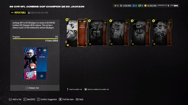 m24comb1-96 OVR NFL Combine OOP Champion QB Bo Jackson-jfguhfudhggh