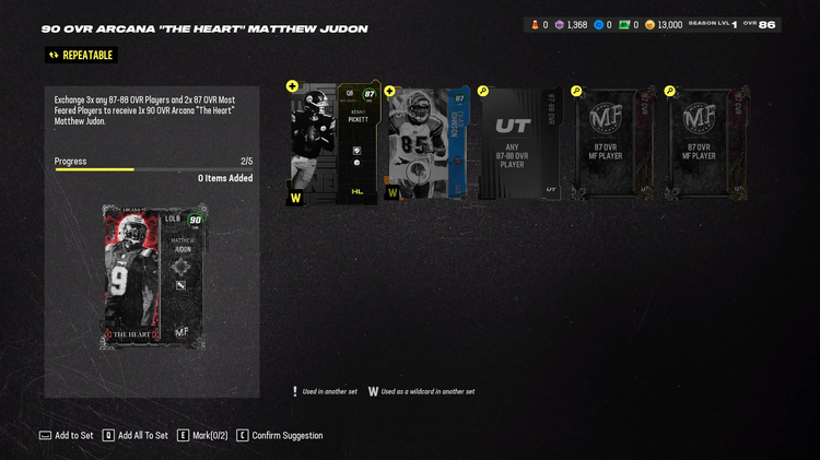 m24mf1-90 OVR Arcana _The Heart_ Matthew Judon-dfsjwejw